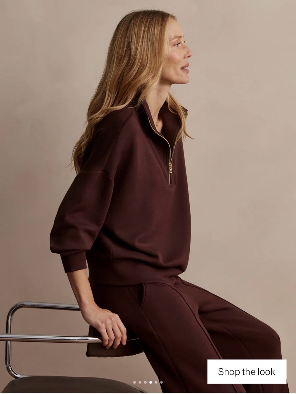 Varley Hawley Half-Zip Sweat & 30” wide leg pant *SELLING AS A SET*